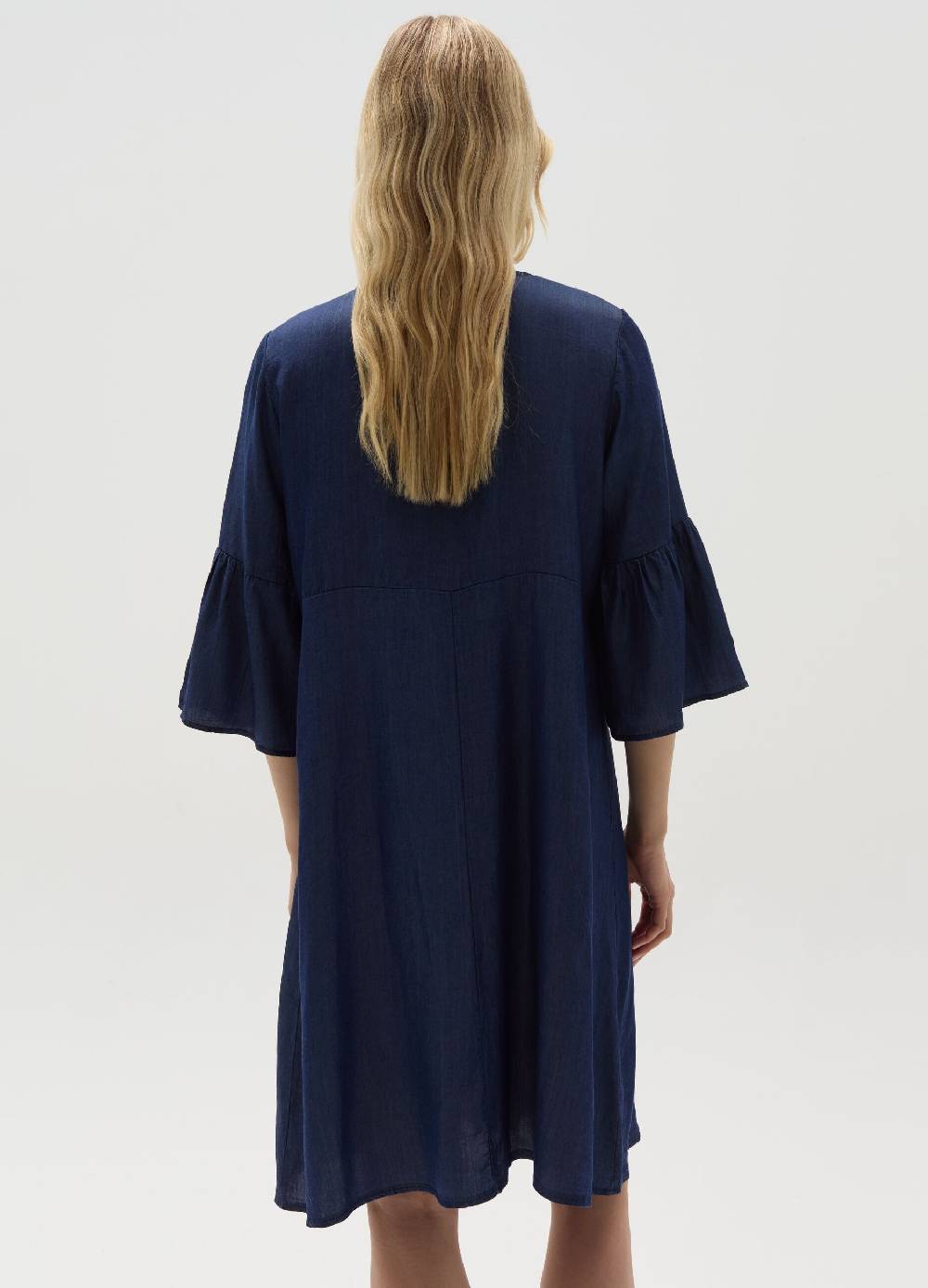 Ovs Vestito Corto Effetto Denim Con Ricamo