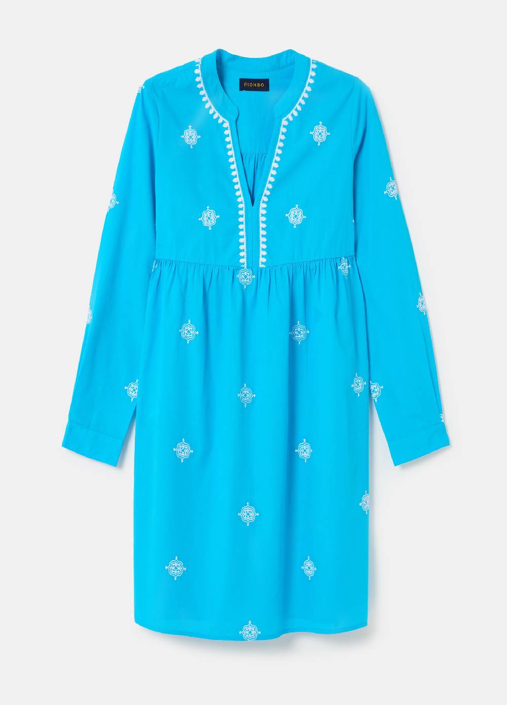 Ovs Vestito Corto In Cotone Con Ricami Etnici