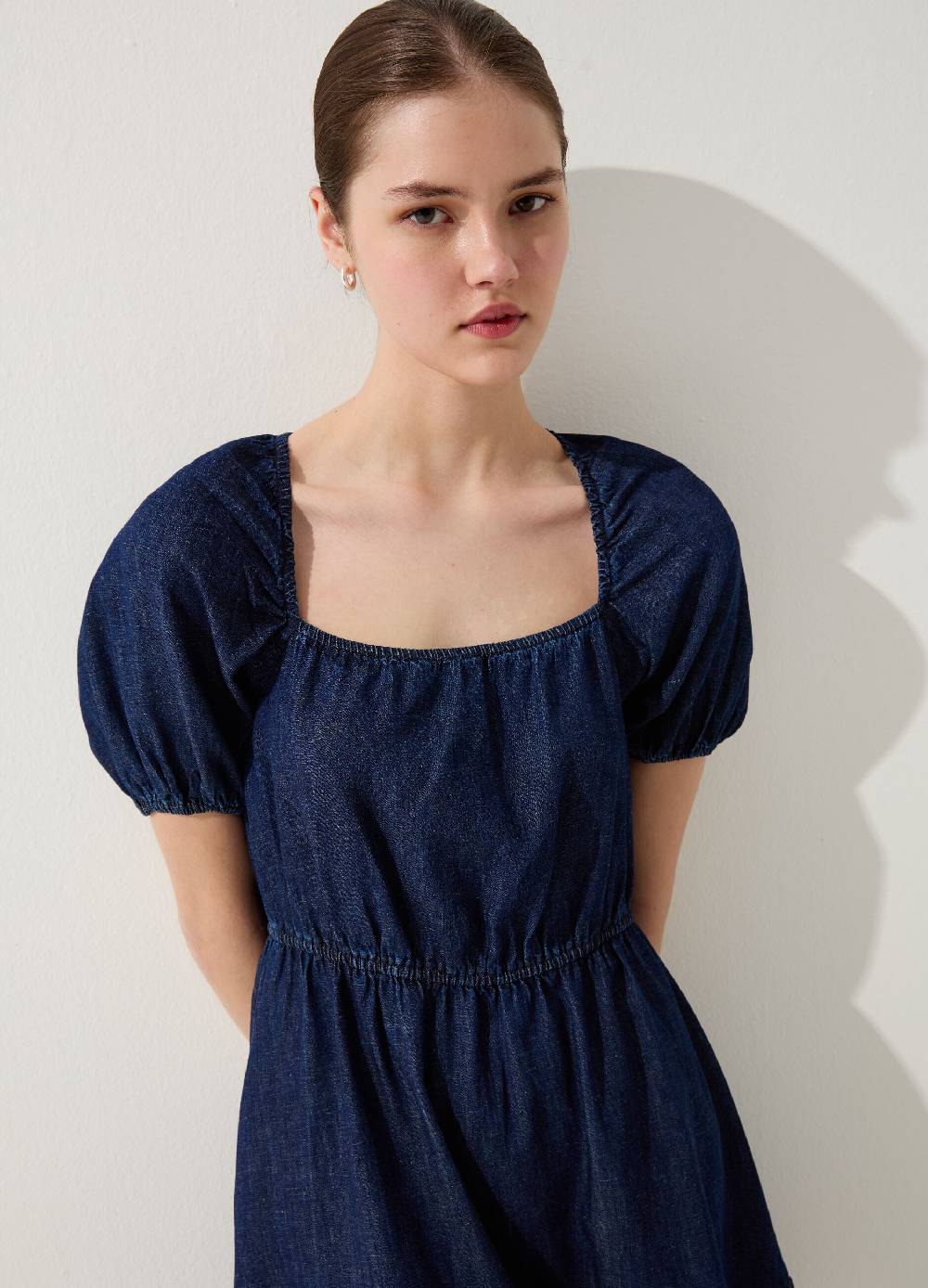 Ovs Vestito Corto In Denim Con Balza