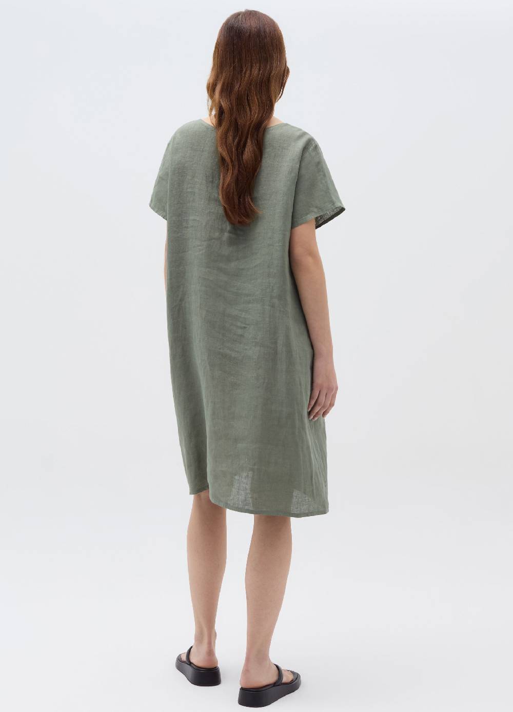 Ovs Vestito Corto In Lino Con Tasche