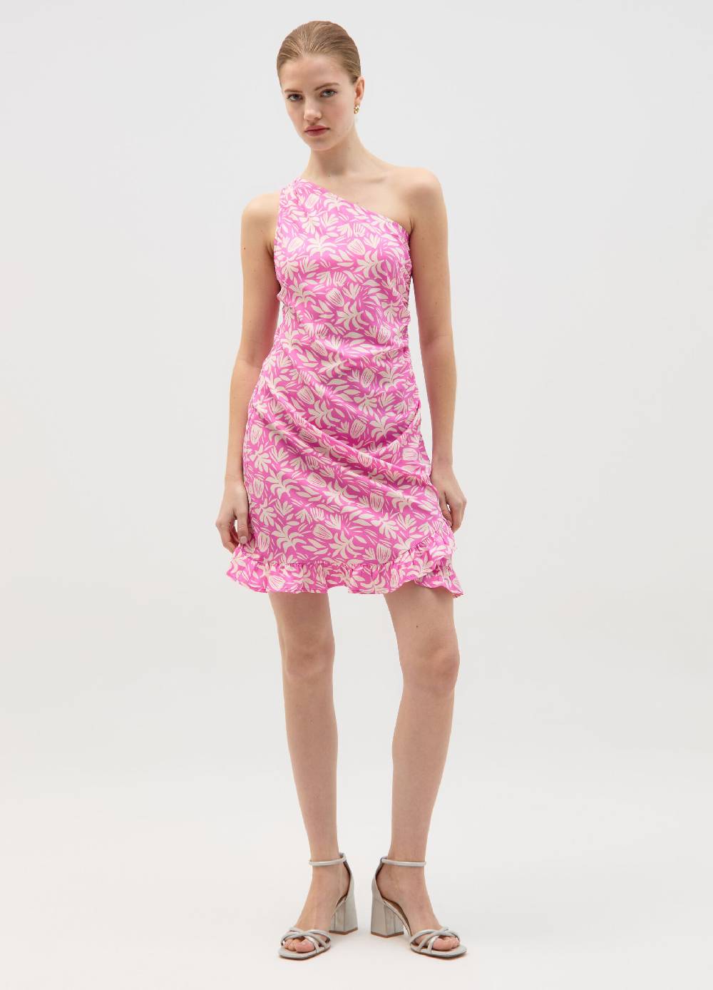 Ovs Vestito Corto Monospalla Con Arricciatura