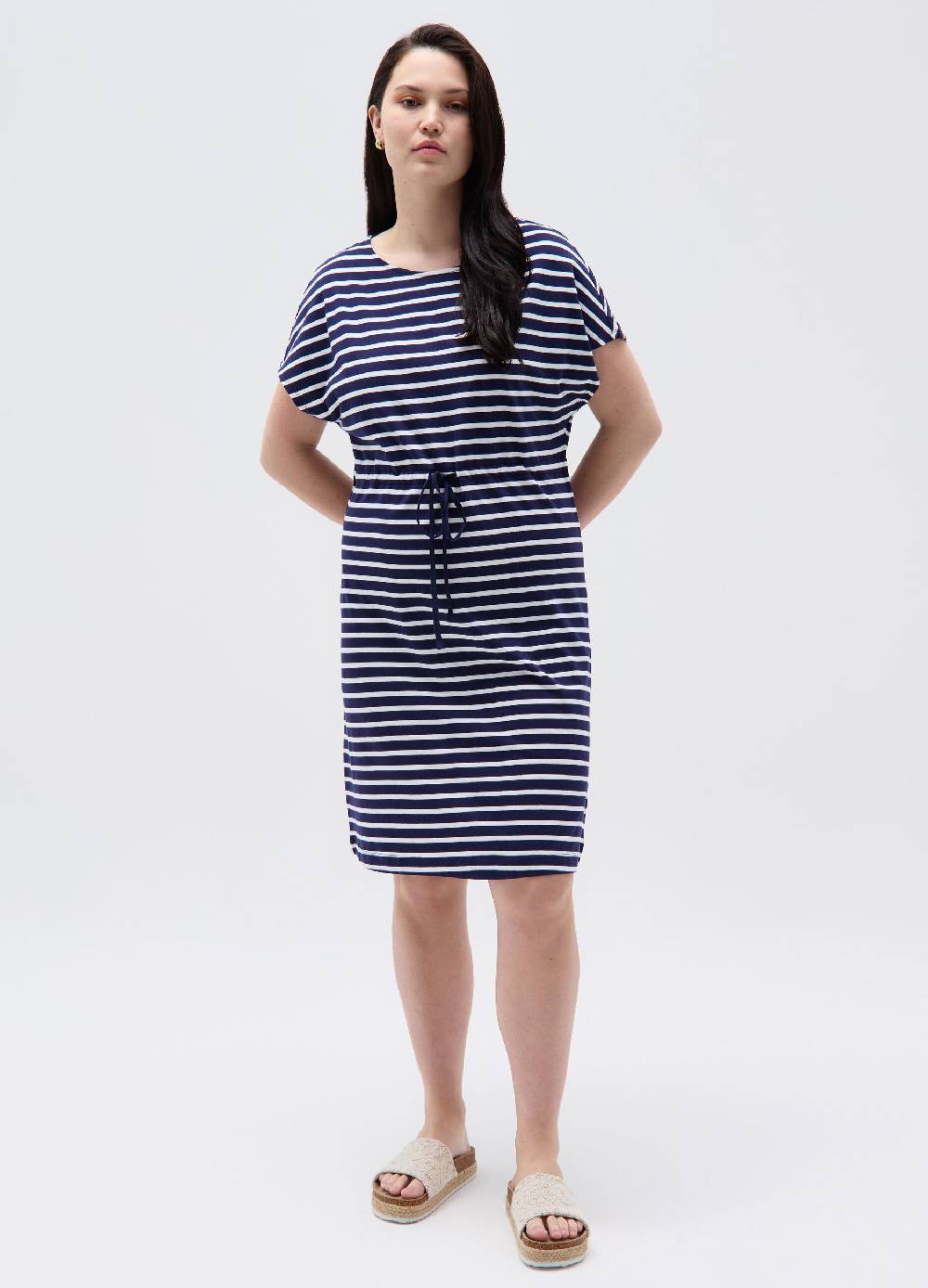 Ovs Vestito Essential corto con coulisse Curvy