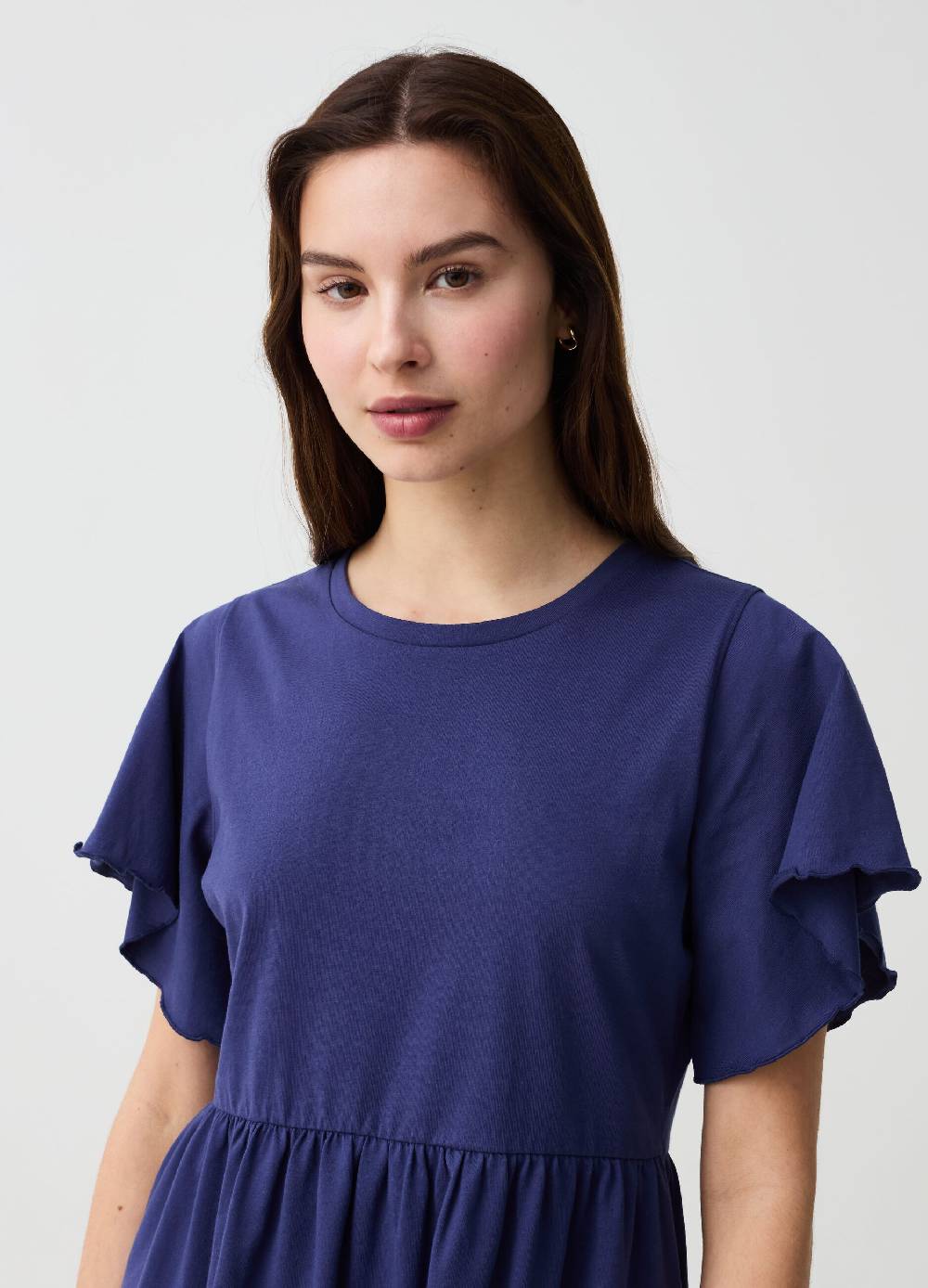 Ovs Vestito Essential Corto Con Maniche A Farfalla