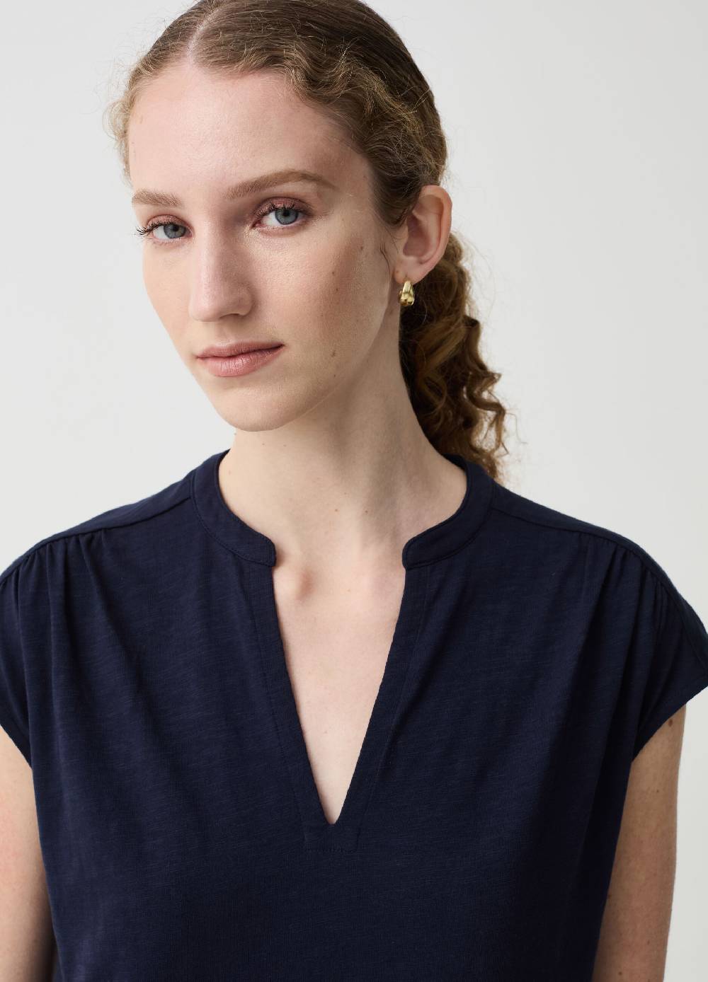 Ovs Vestito Essential Lungo Con Apertura A V