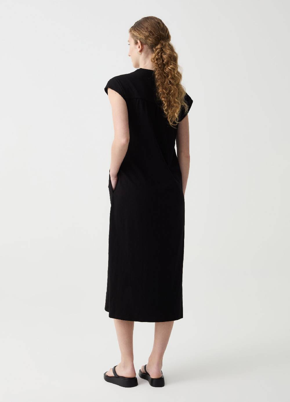 Ovs Vestito Essential Lungo Con Apertura A V