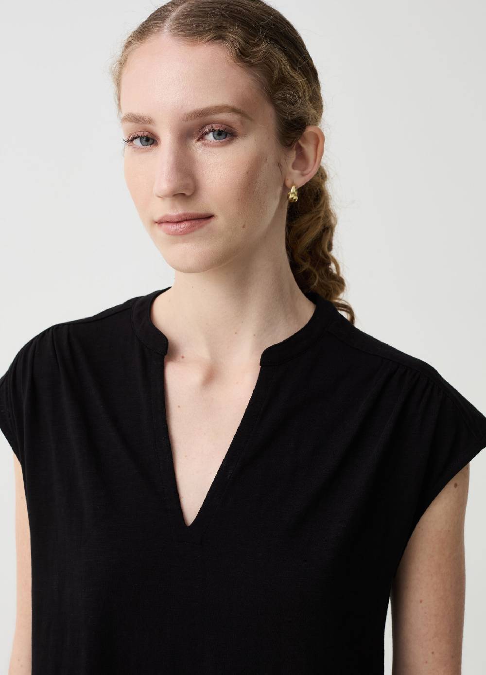 Ovs Vestito Essential Lungo Con Apertura A V