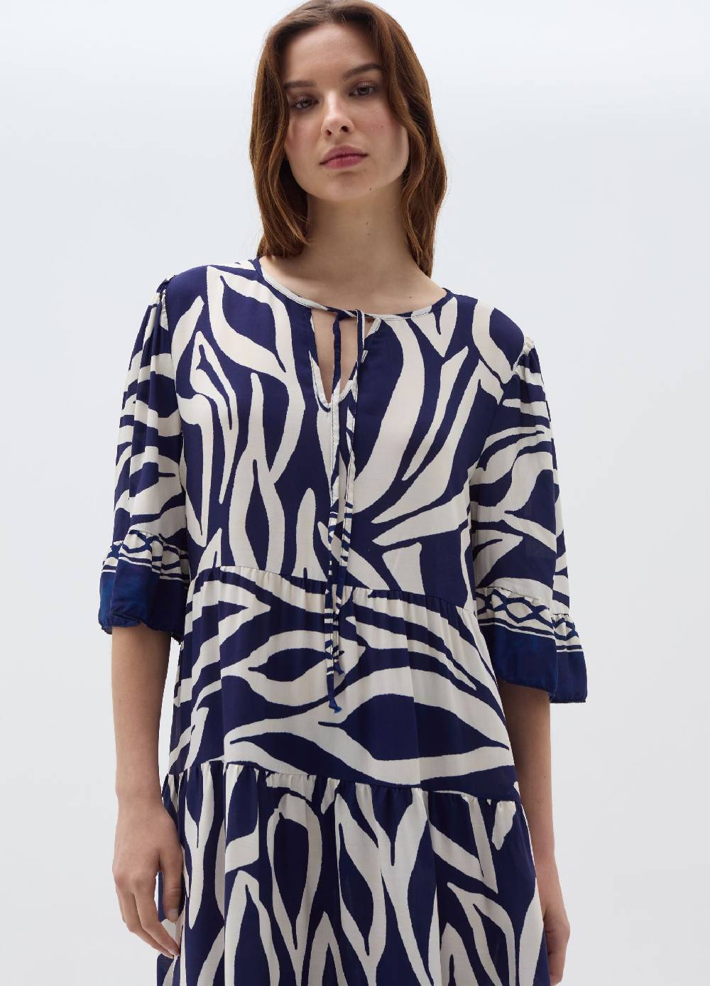 Ovs Vestito In Viscosa A Balze Con Laccetto