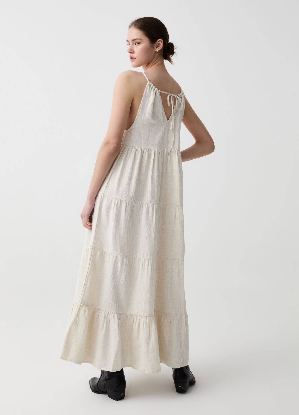 Ovs Vestito Lungo A Balze Scollo Halter