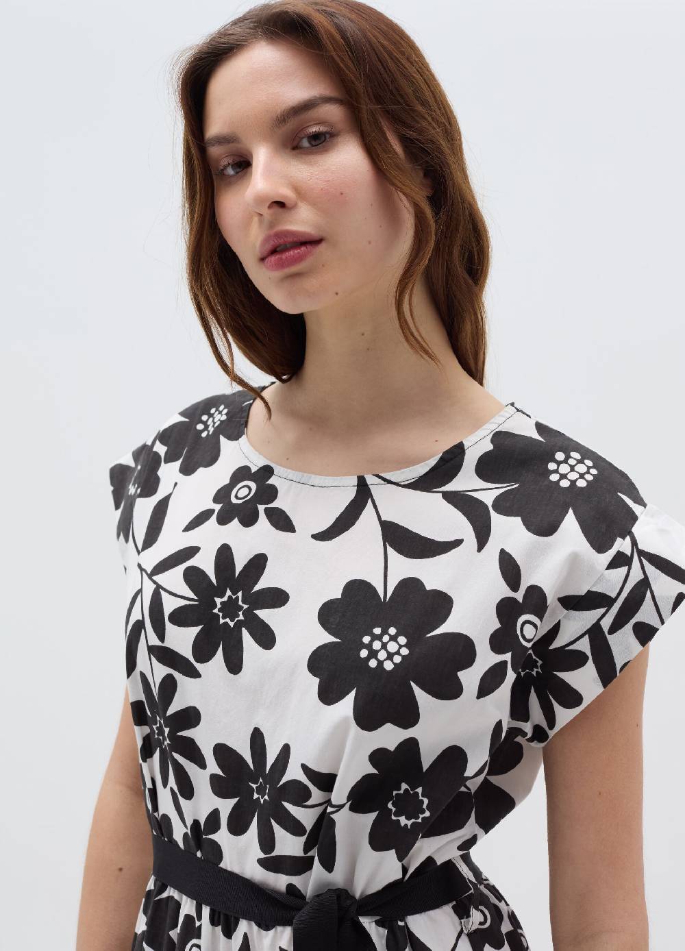 Ovs Vestito Lungo A Fiori Con Cintura