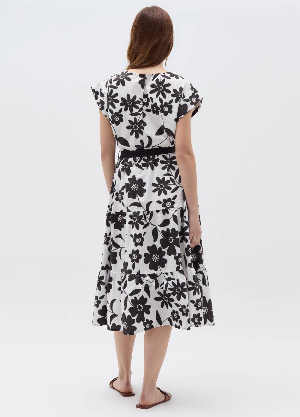 Ovs Vestito Lungo A Fiori Con Cintura