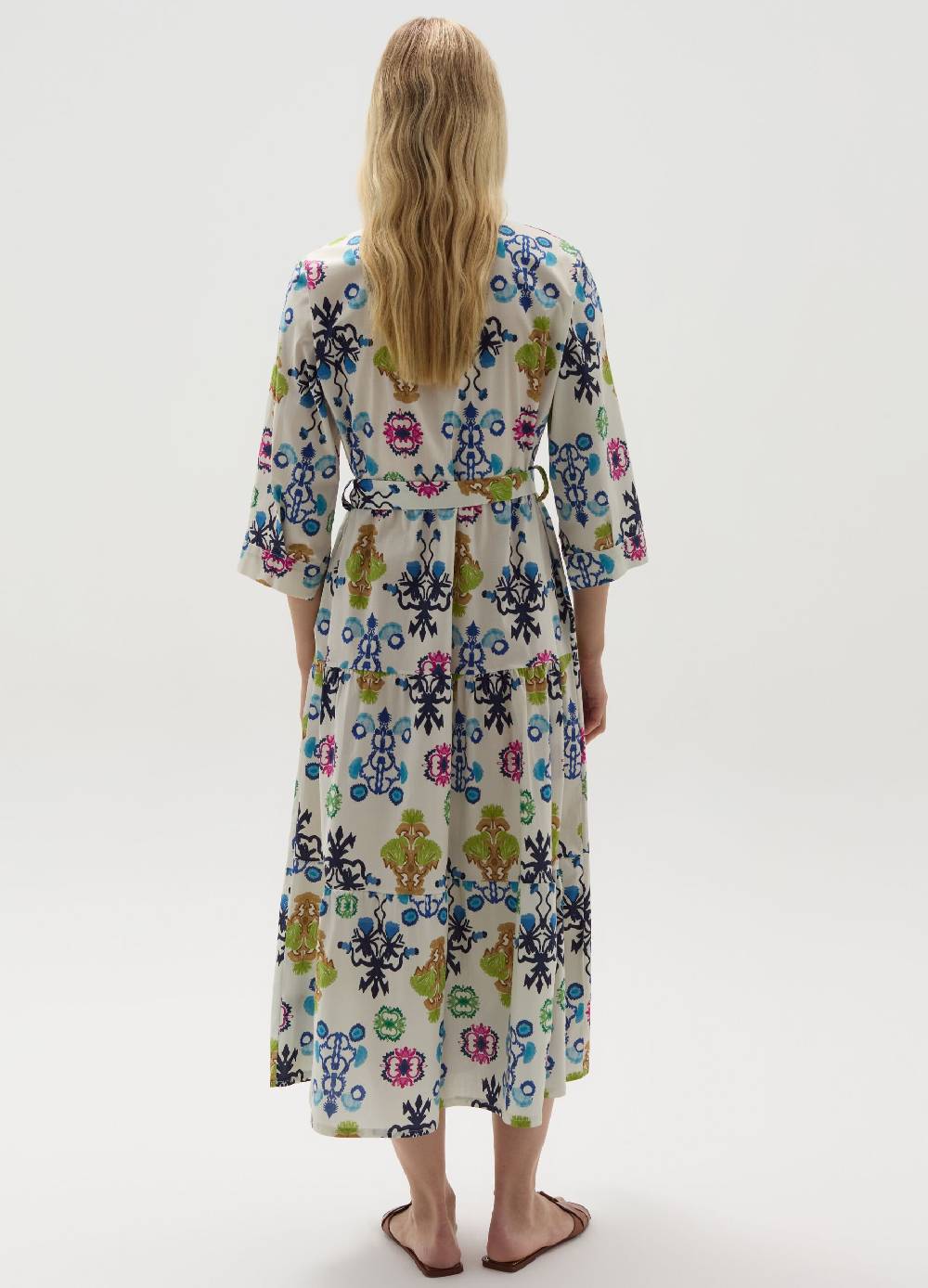 Ovs Vestito Lungo Chemisier Stampa Boho