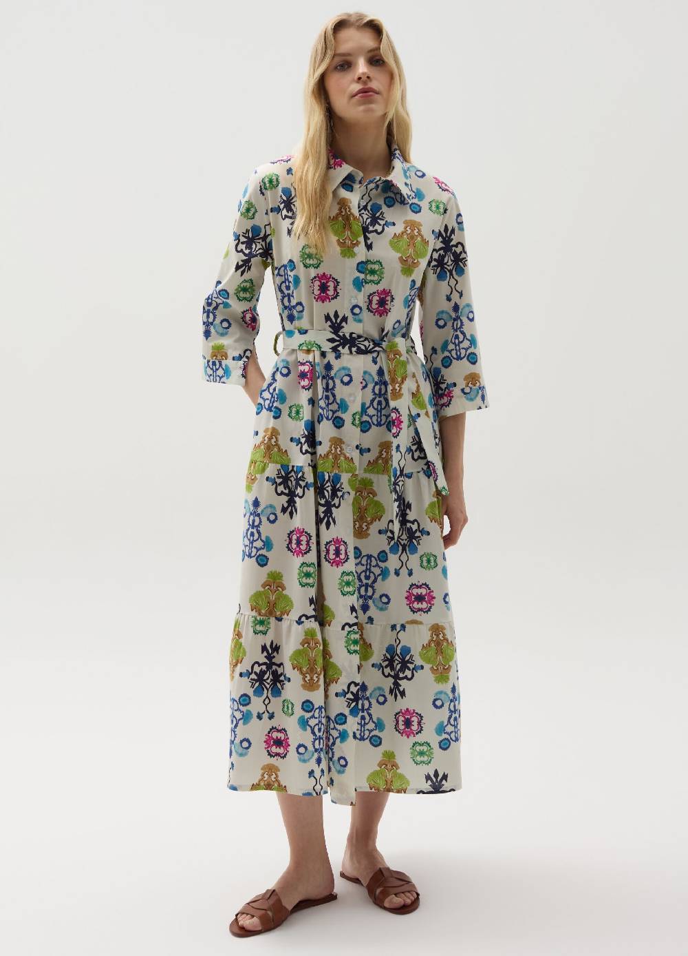 Ovs Vestito lungo chemisier stampa boho