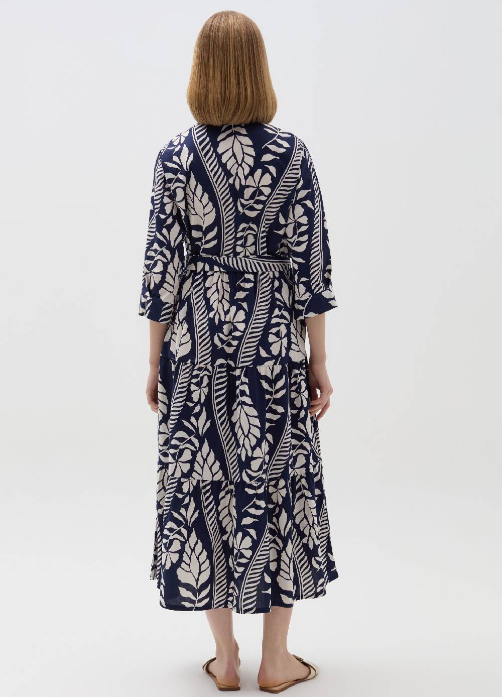 Ovs Vestito Lungo Chemisier Stampato Con Cintura