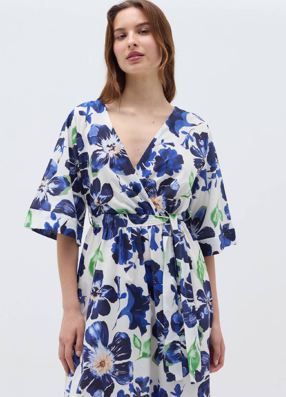 Ovs Vestito Lungo Fantasia Floreale Con Cintura