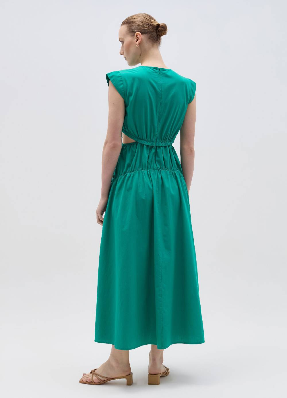 Ovs Vestito Lungo In Popeline Con Dettagli Cut Out