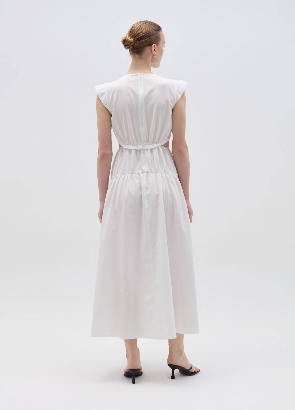 Ovs Vestito Lungo In Popeline Con Dettagli Cut Out