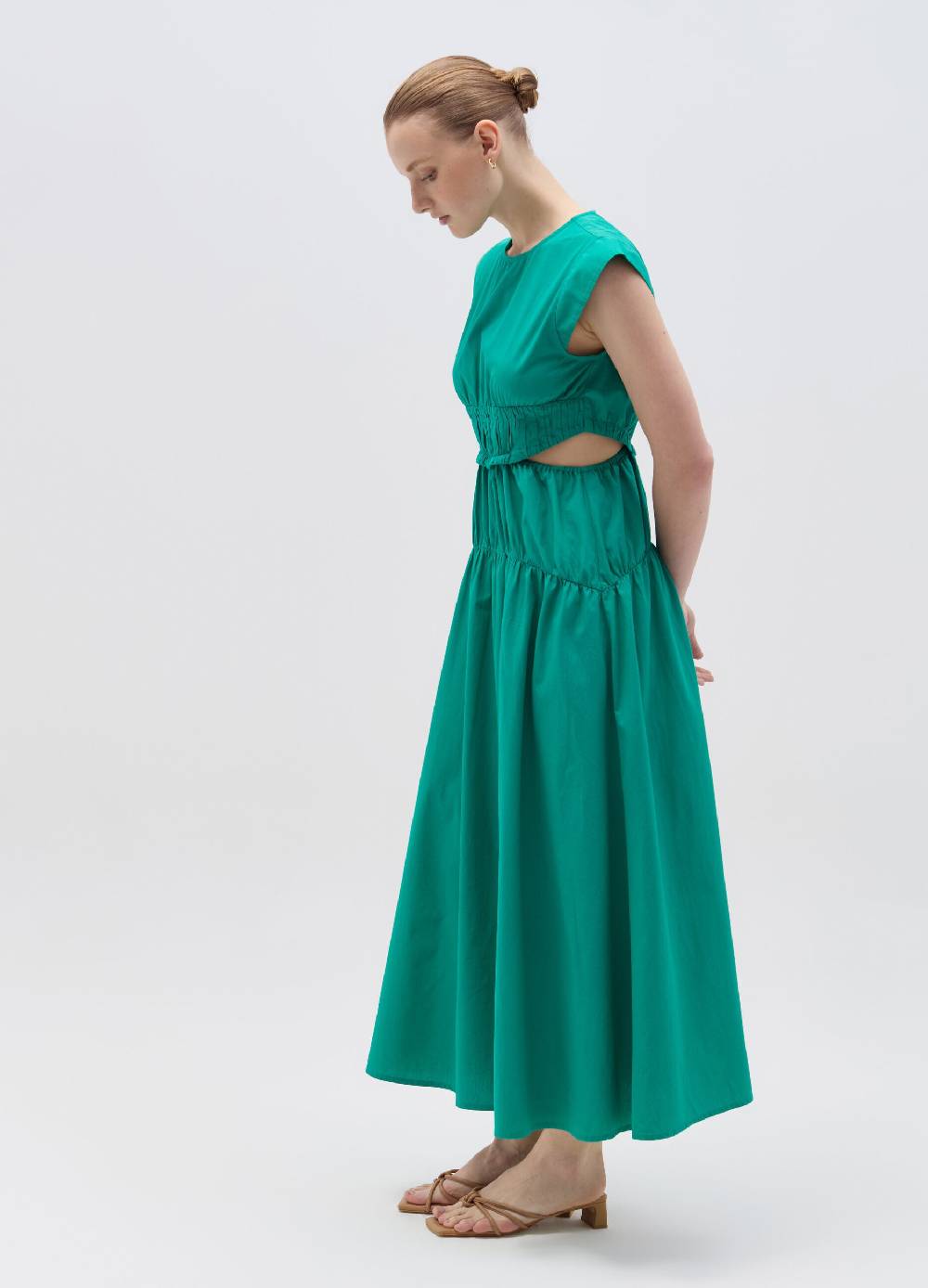 Ovs Vestito lungo in popeline con dettagli cut out