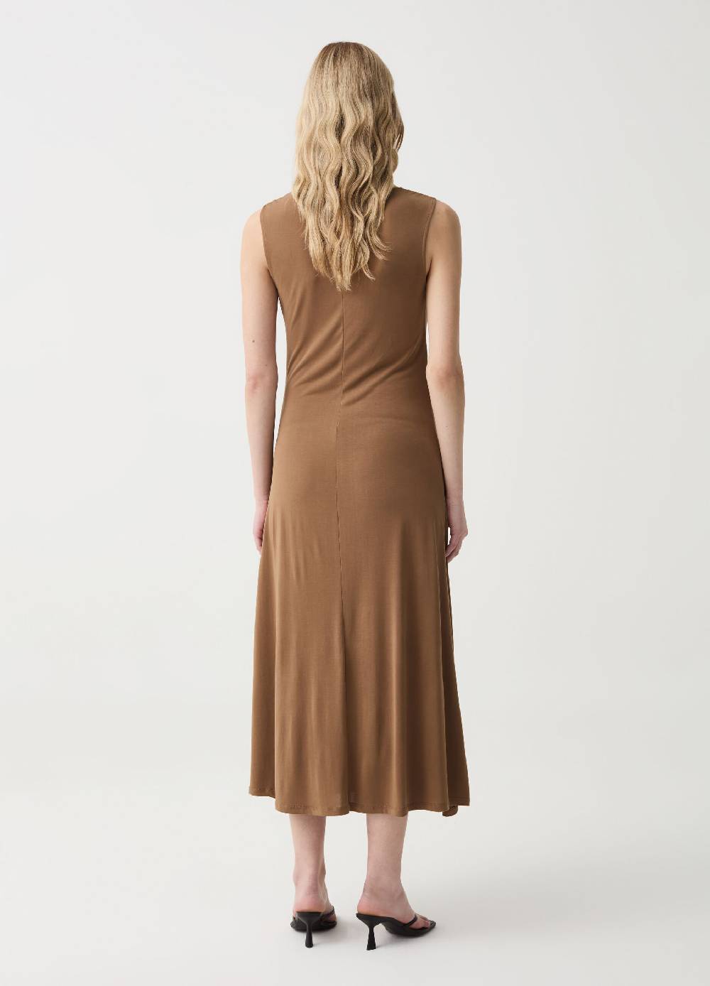 Ovs Vestito Lungo Scollo A V Con Arricciatura