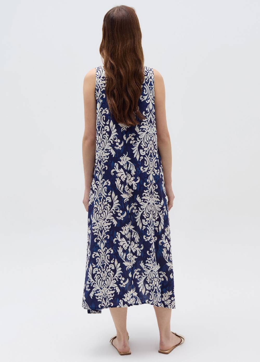 Ovs Vestito Lungo Smanicato Fantasia Epoque