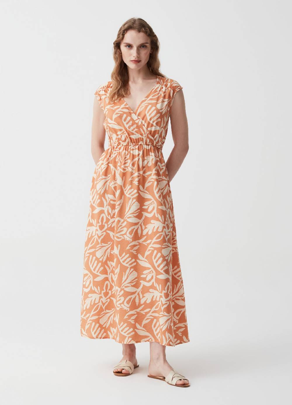 Ovs Vestito lungo stampato con scollo a V