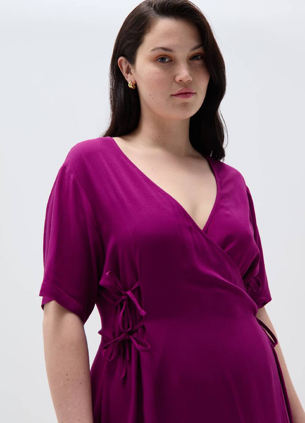 Ovs Vestito Midi Con Laccetti Laterali Curvy