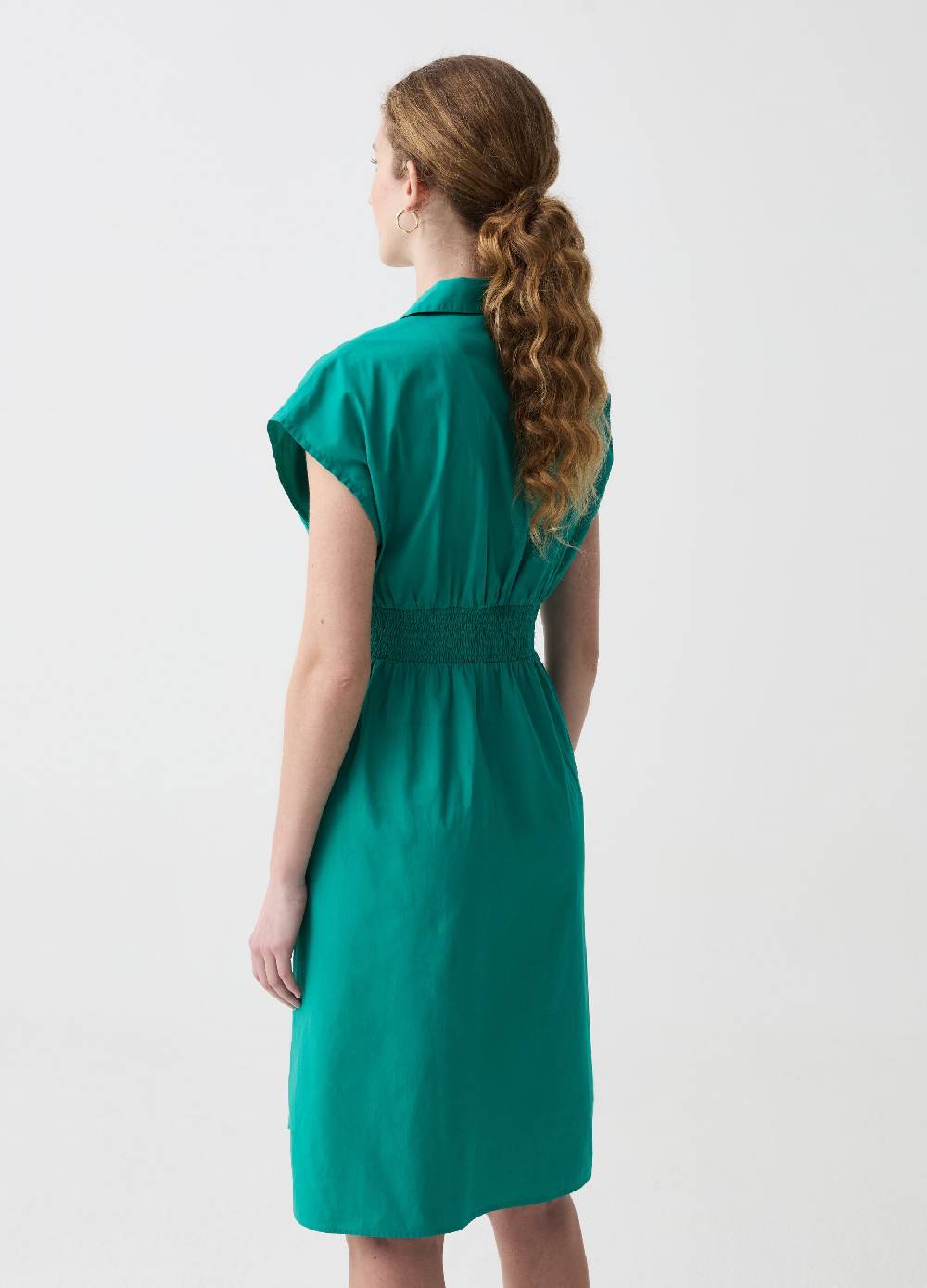 Ovs Vestito Midi Scollo A V Con Colletto