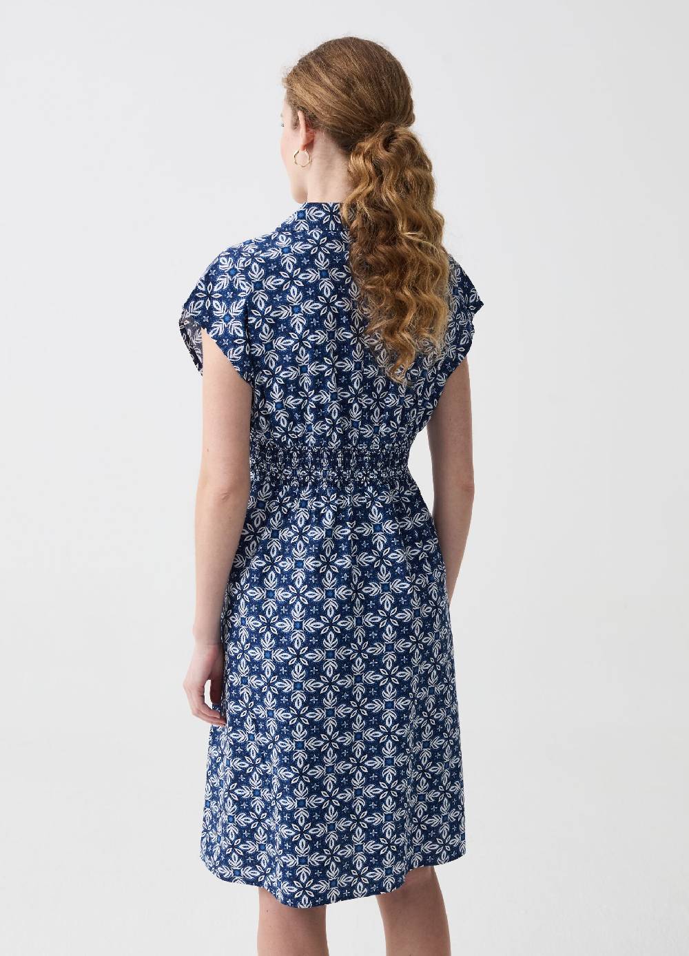 Ovs Vestito Midi Scollo A V Con Colletto