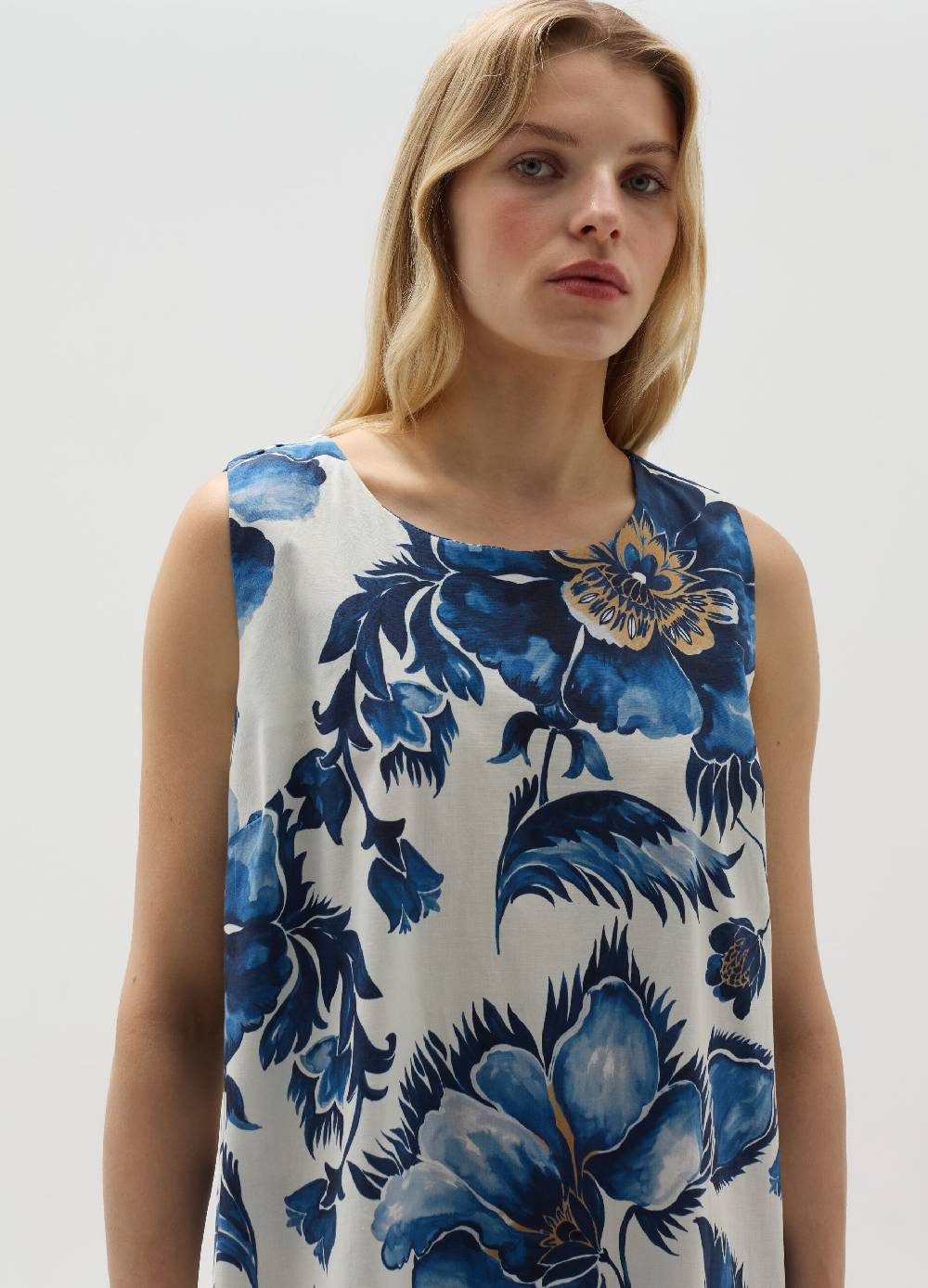 Ovs Vestito Midi Smanicato Floreale