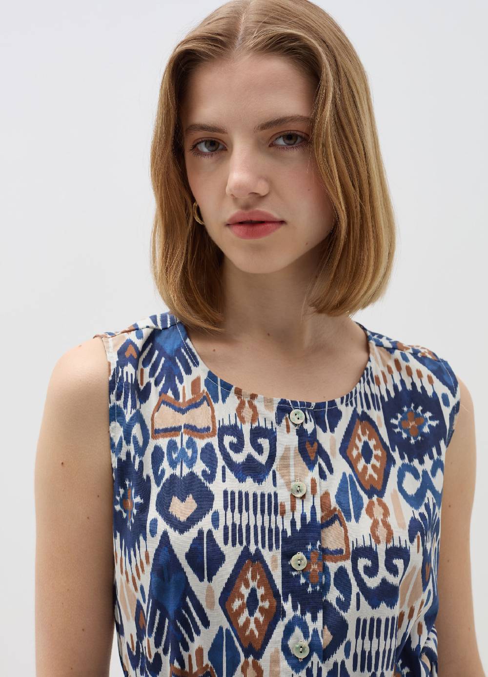 Ovs Vestito Midi Stampato Con Balze