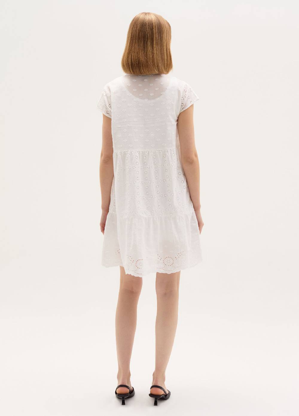 Ovs Vestito Premaman In Cotone Dobby E Sangallo