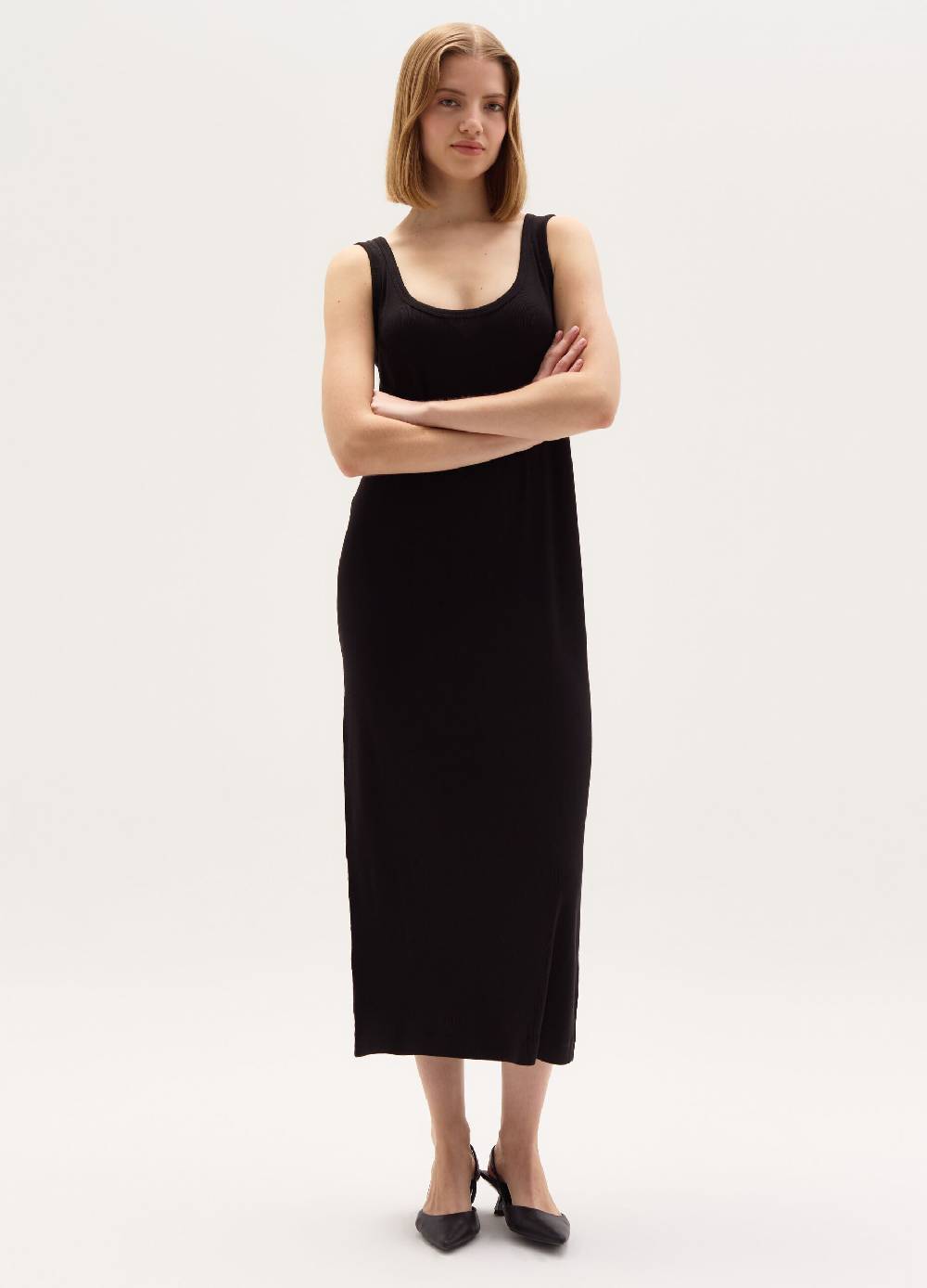 Ovs Vestito Premaman Lungo A Costine