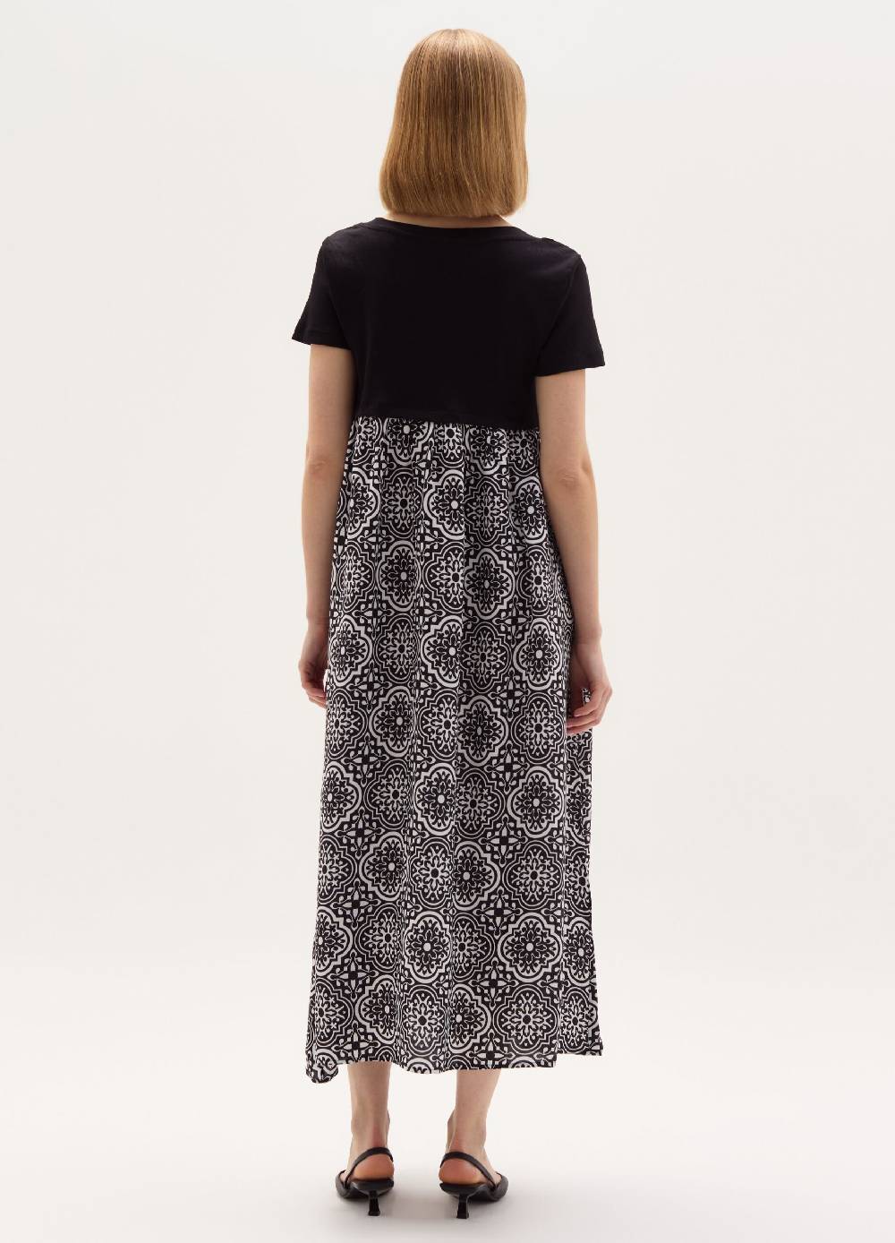 Ovs Vestito Premaman Lungo Con Gonna Stampata