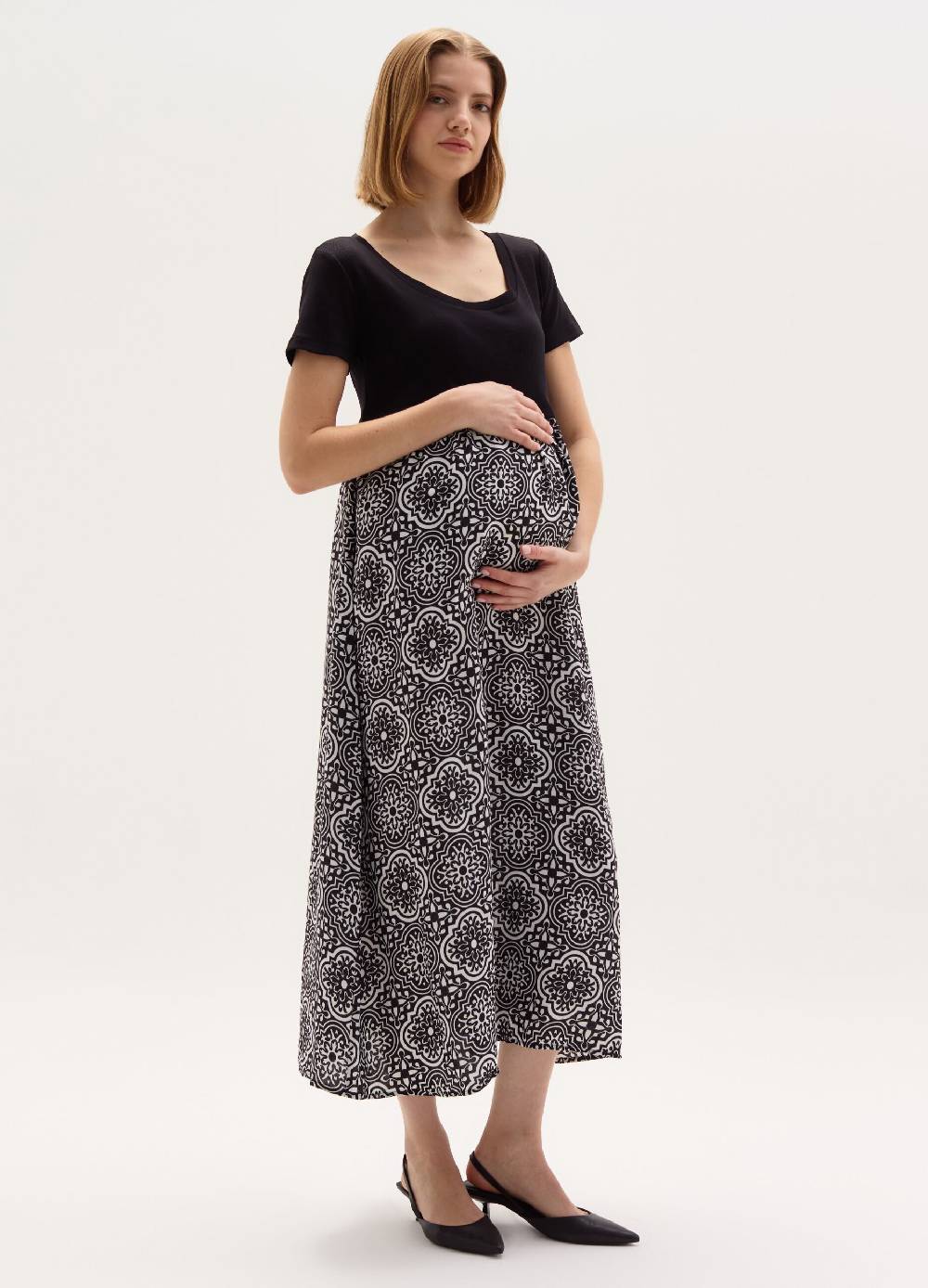 Ovs Vestito premaman lungo con gonna stampata