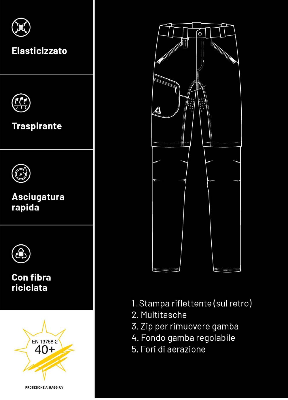 Ovs Pantaloni Da Trekking Convertibili Con Zip Altavia
