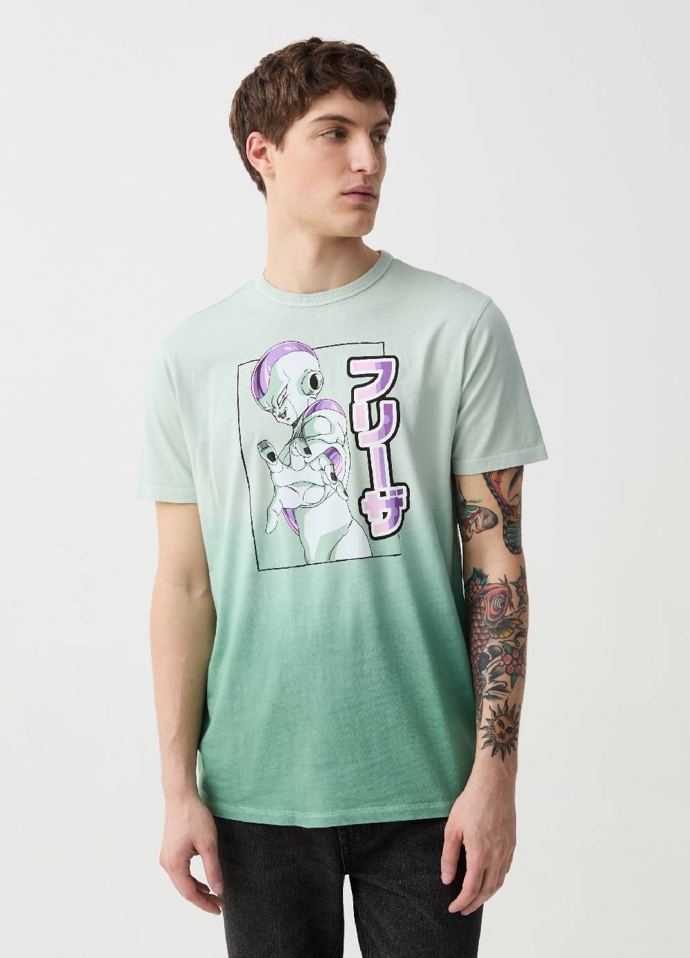 Ovs T-shirt degrade con stampa DragonBall Z Freezer