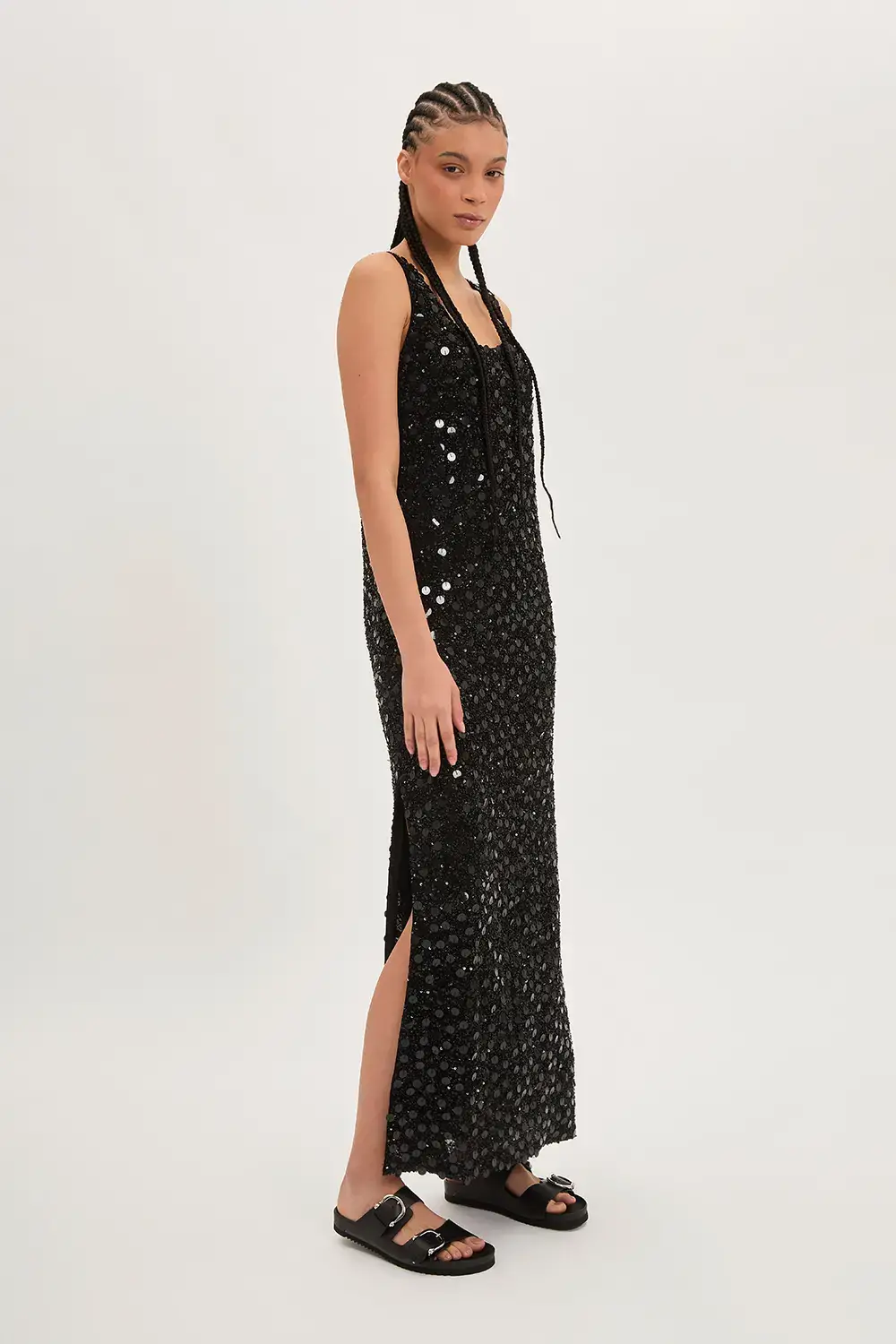 P.A.R.O.S.H. ABITO LUNGO PAILLETTES