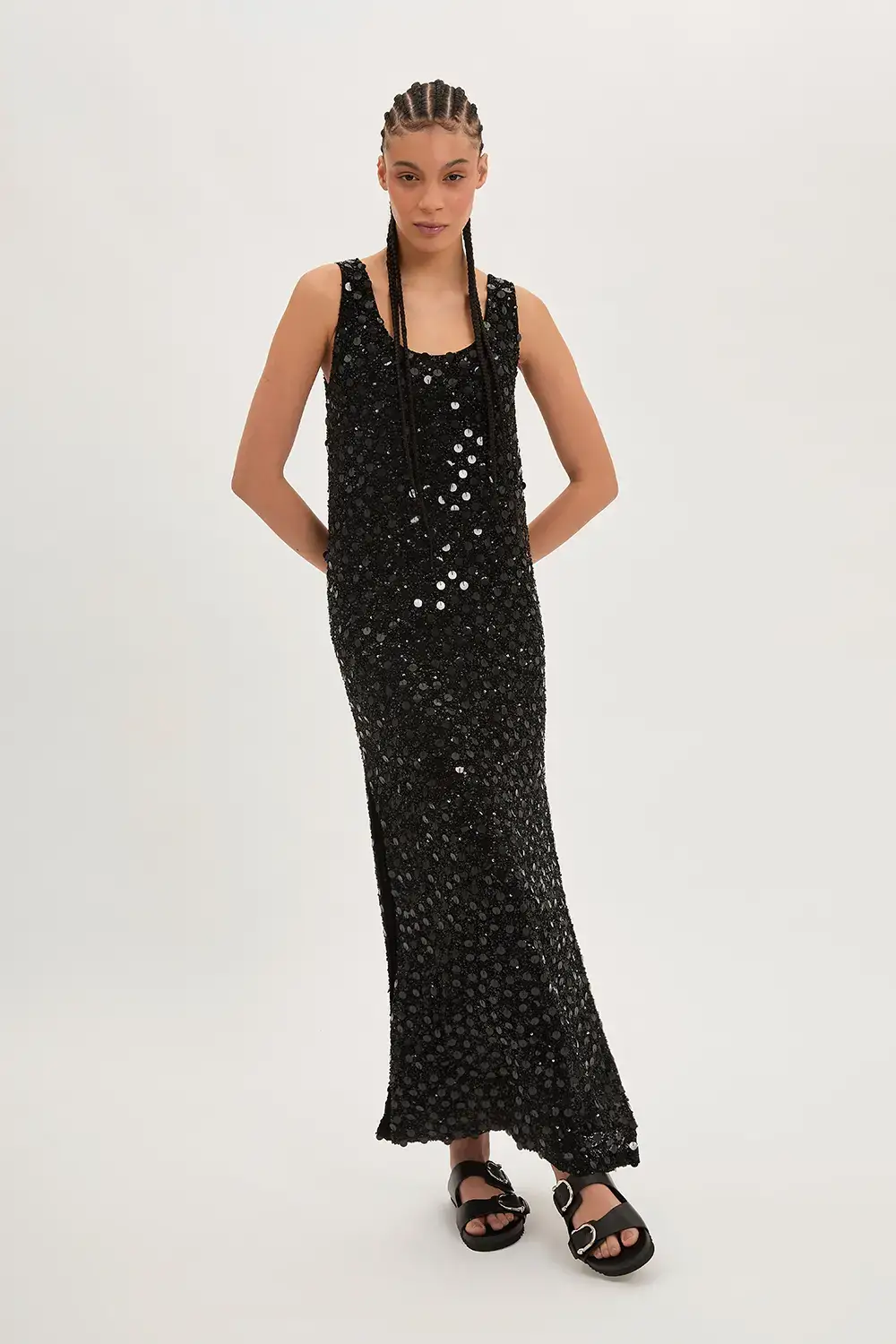 P.A.R.O.S.H. ABITO LUNGO PAILLETTES