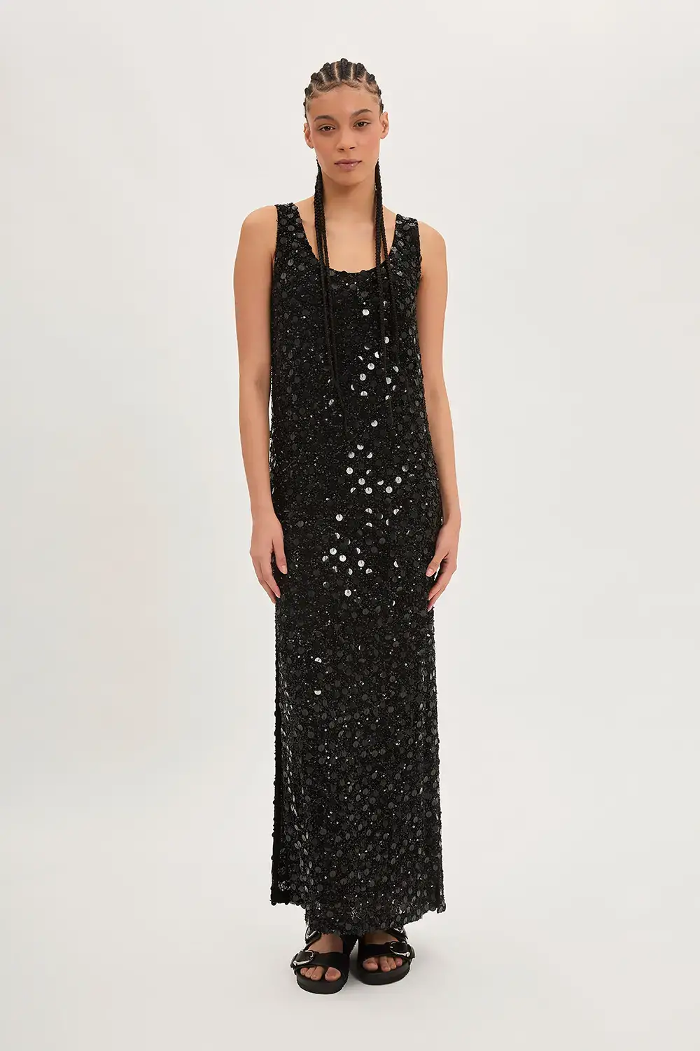 P.A.R.O.S.H. ABITO LUNGO PAILLETTES