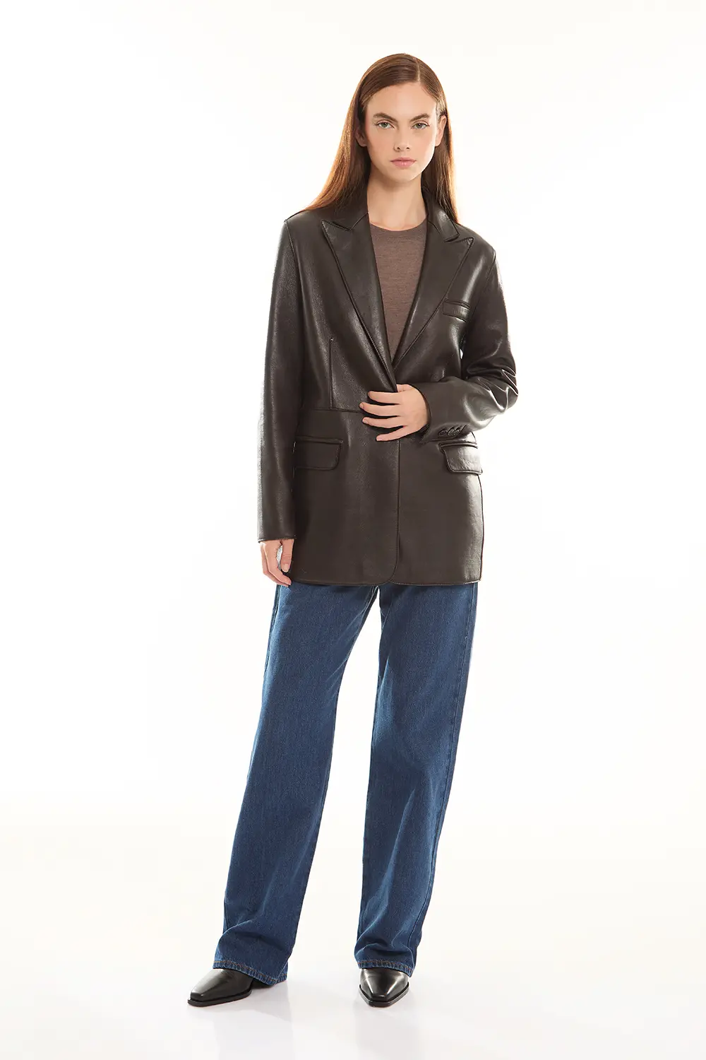 P.A.R.O.S.H. BLAZER IN PELLE