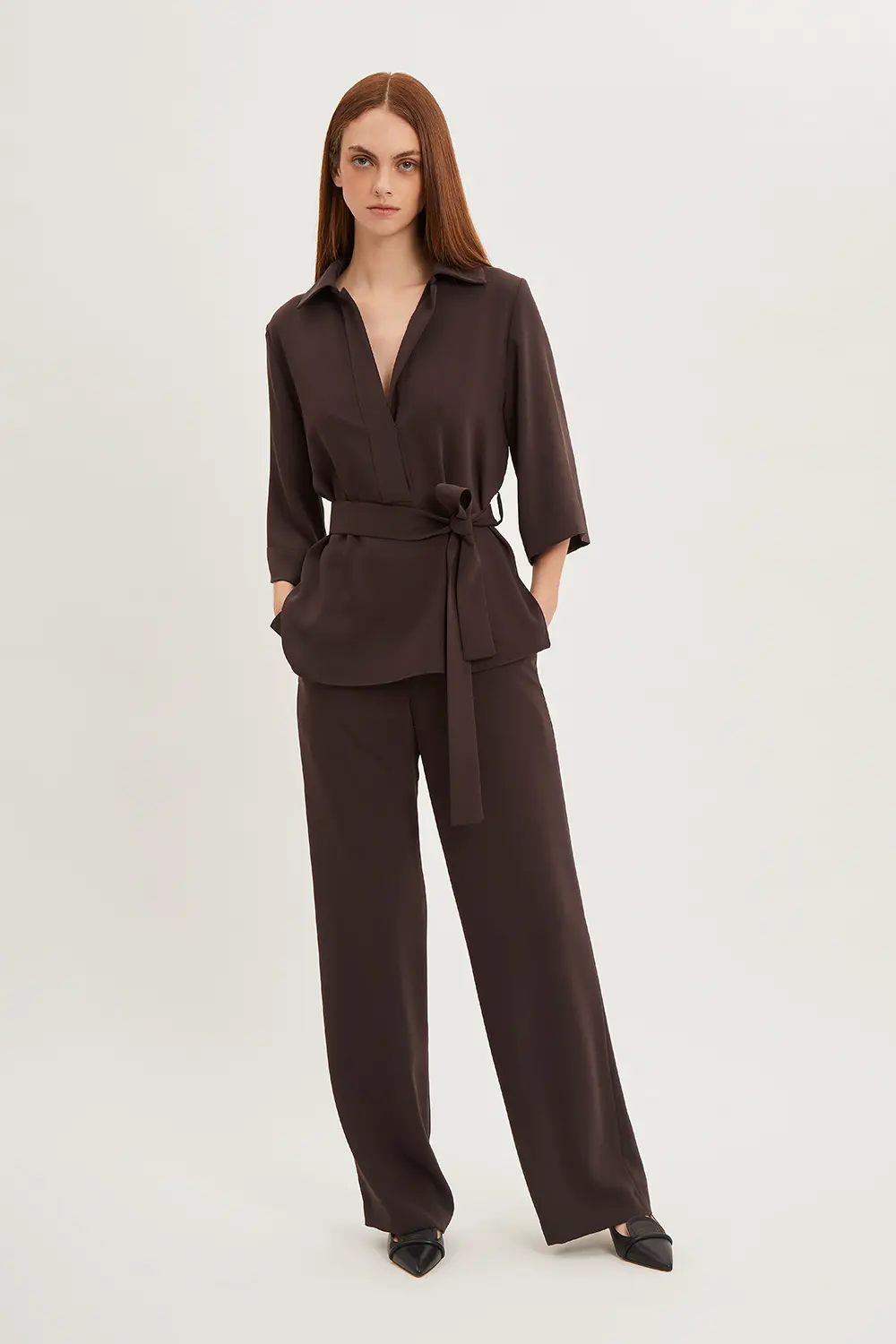 P.A.R.O.S.H. BLUSA CON CINTURA