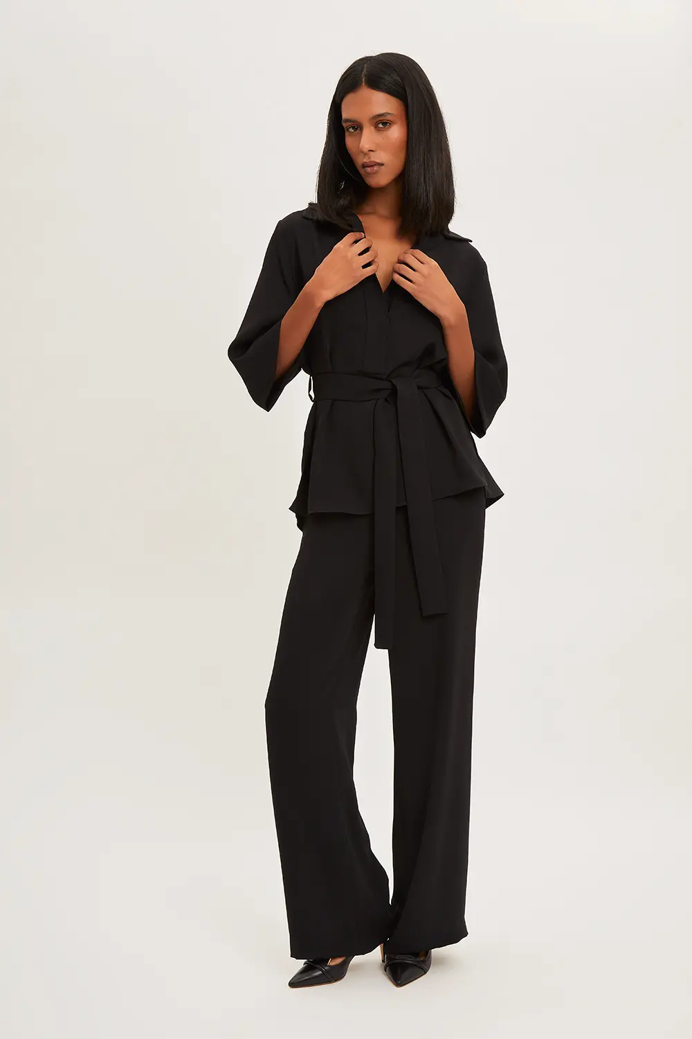 P.A.R.O.S.H. BLUSA CON CINTURA