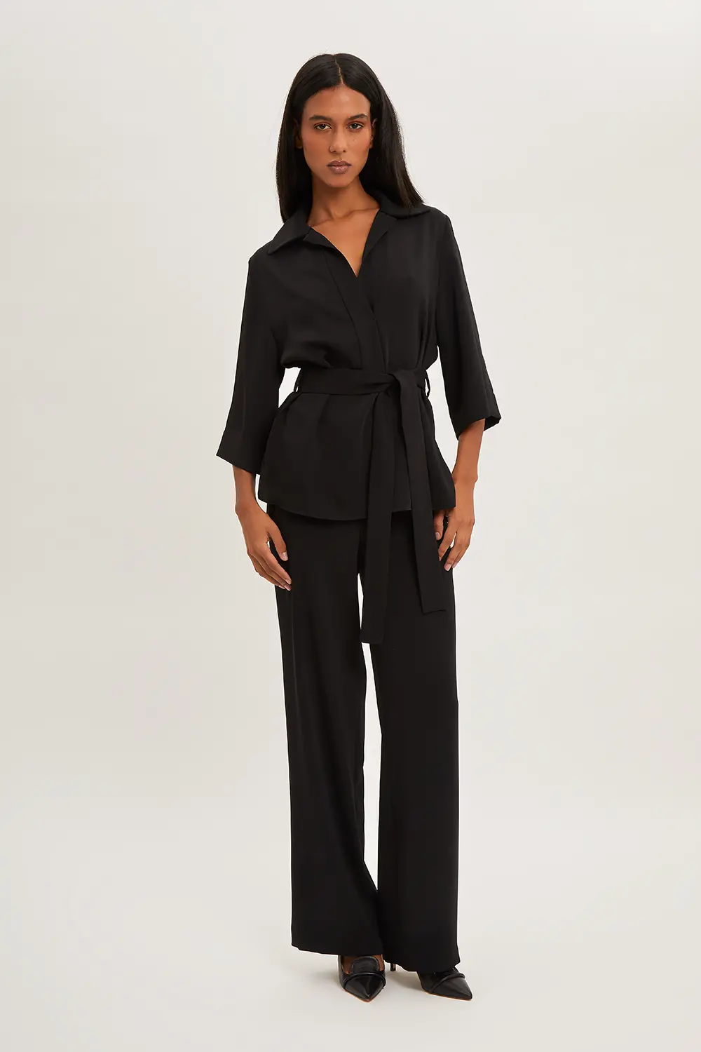 P.A.R.O.S.H. BLUSA CON CINTURA