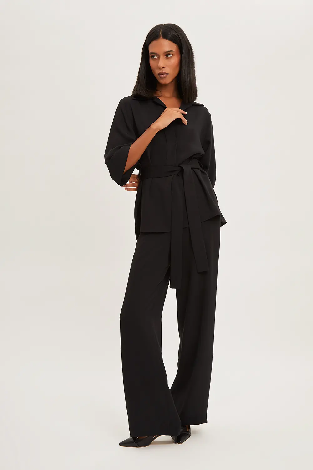 P.A.R.O.S.H. BLUSA CON CINTURA