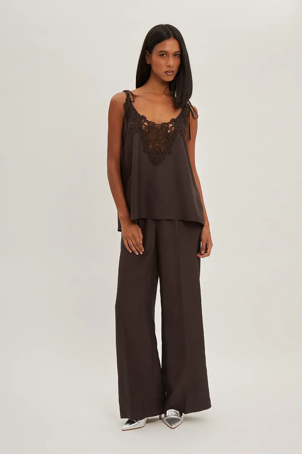 P.A.R.O.S.H. BLUSA CON PIZZO