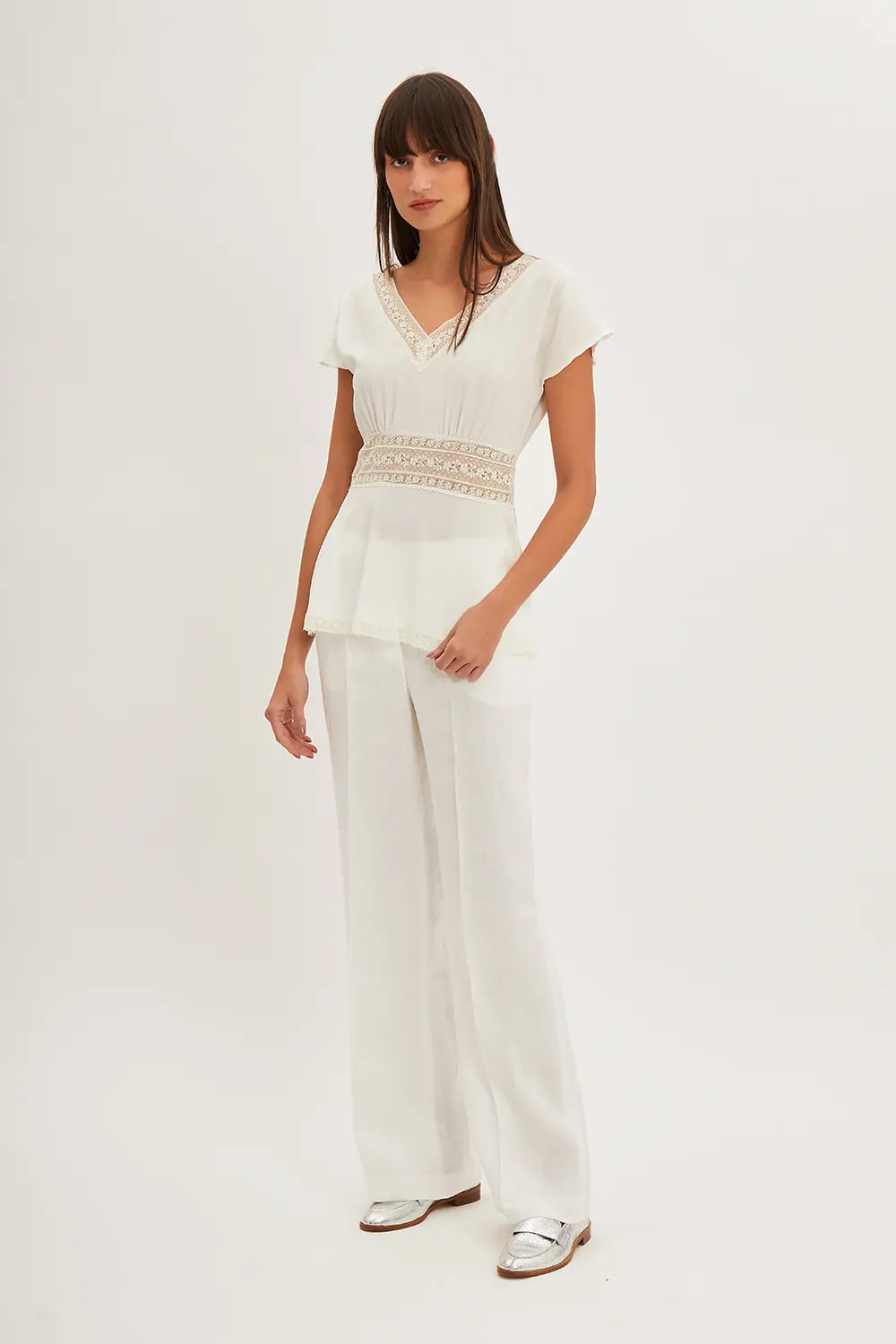 P.A.R.O.S.H. BLUSA CON PIZZO