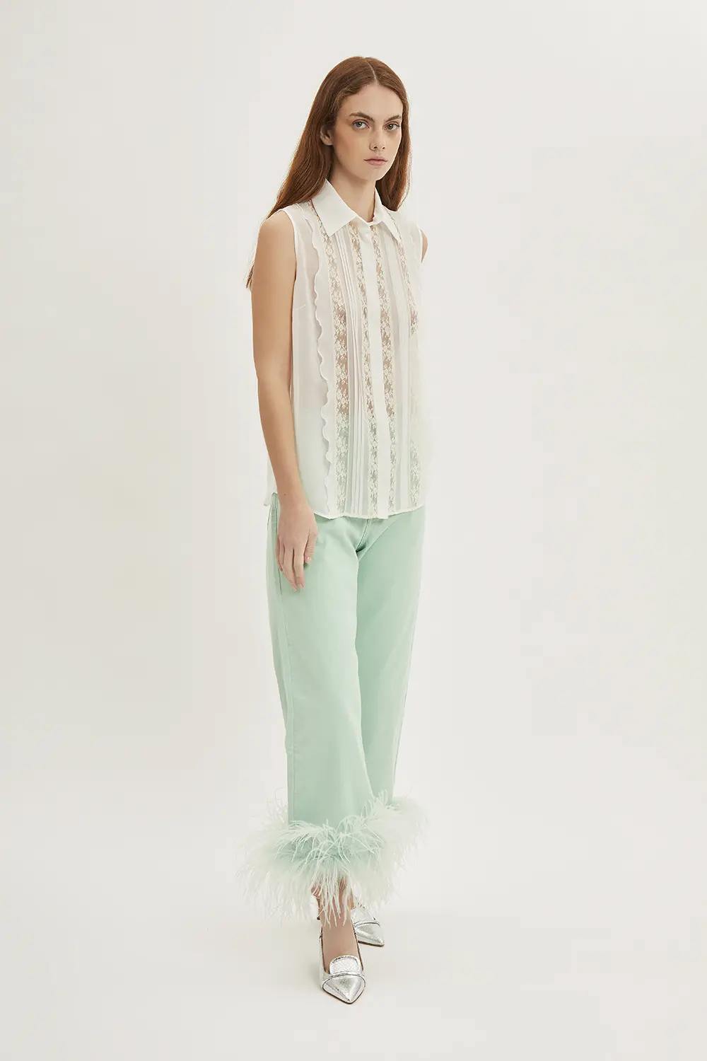 P.A.R.O.S.H. BLUSA CON ROUCHES