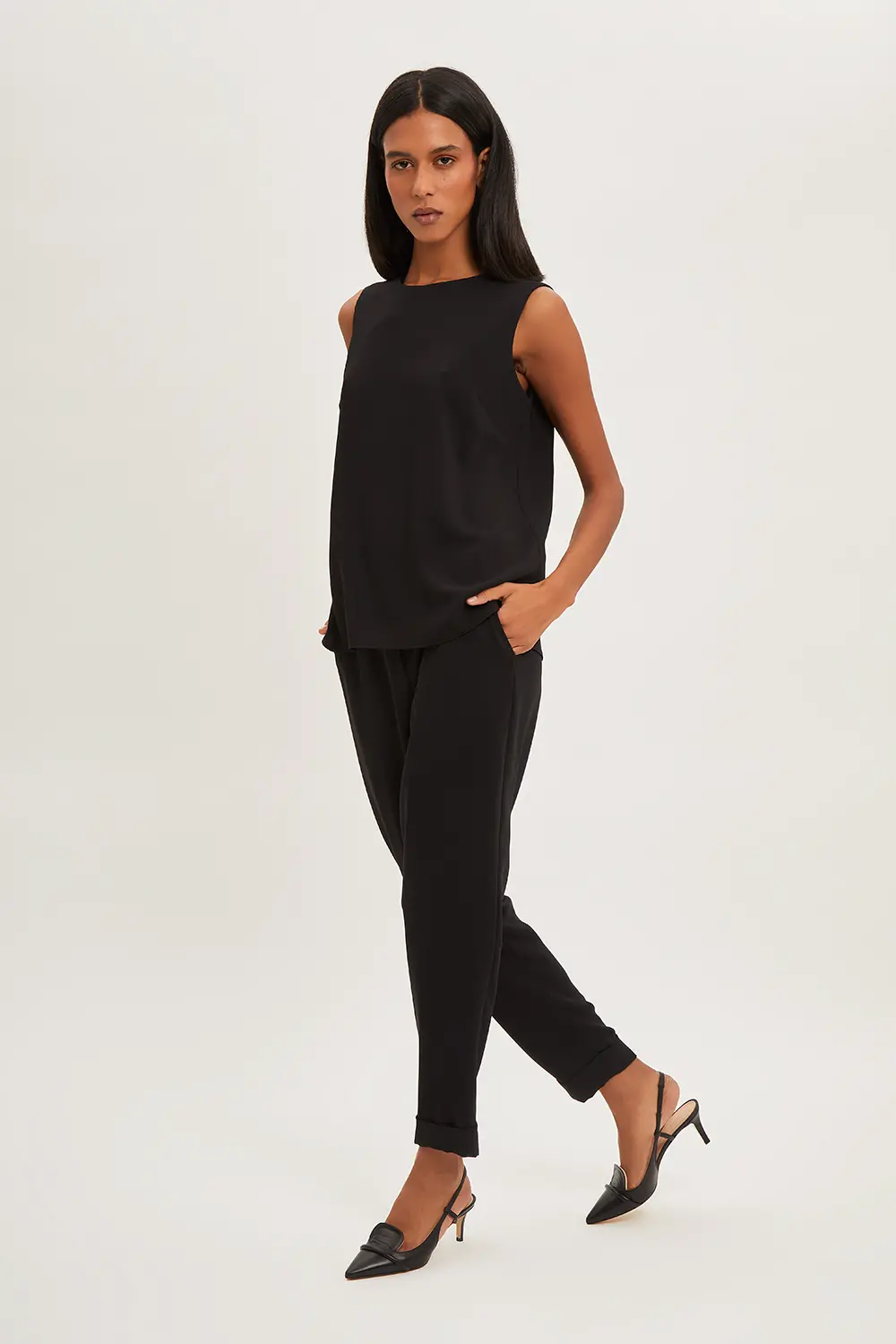 P.A.R.O.S.H. BLUSA IN CADY