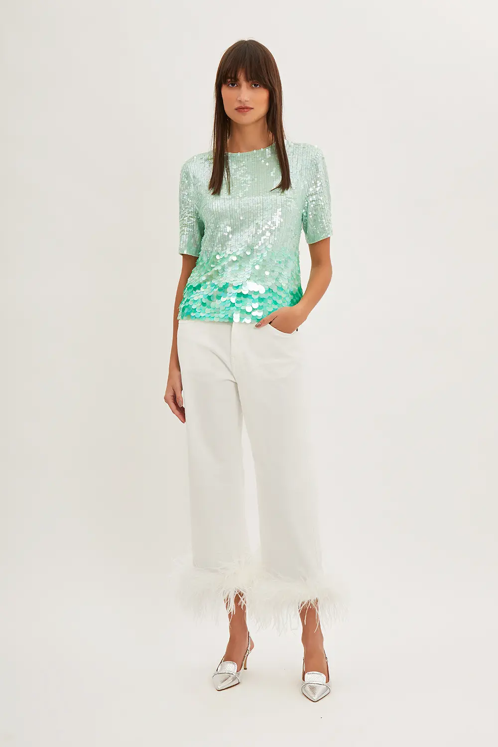 P.A.R.O.S.H. BLUSA PAILLETTES DEGRADE