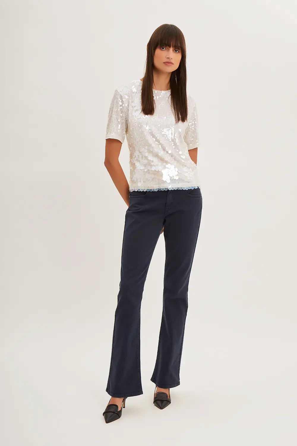 P.A.R.O.S.H. BLUSA PAILLETTES DEGRADE