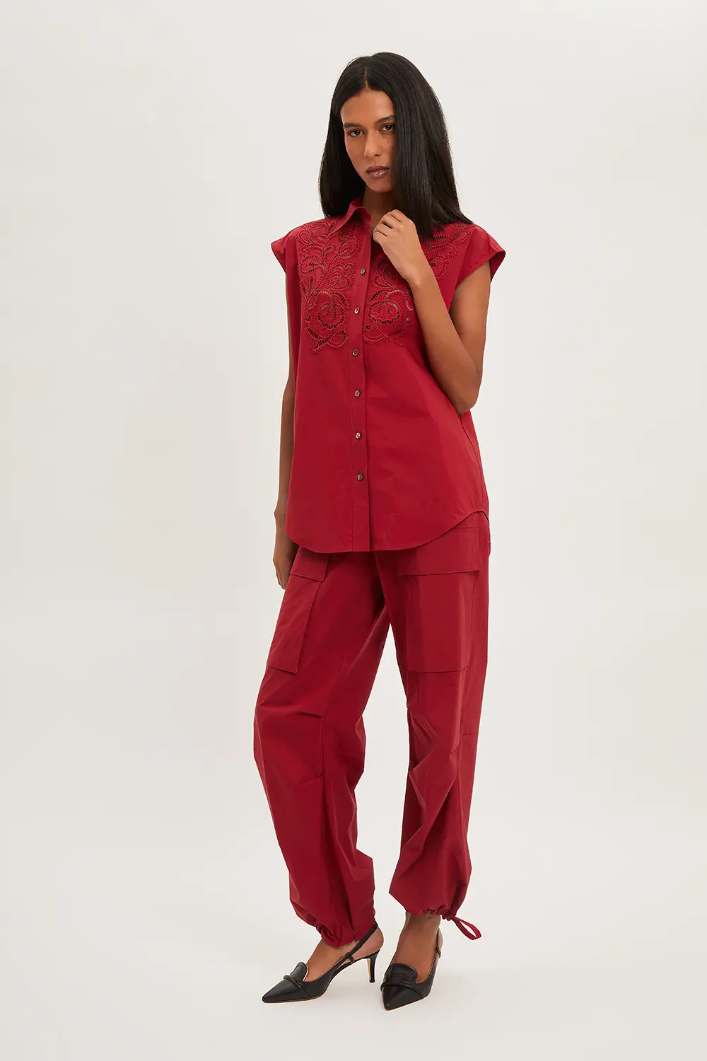 P.A.R.O.S.H. CAMICIA CON RICAMO